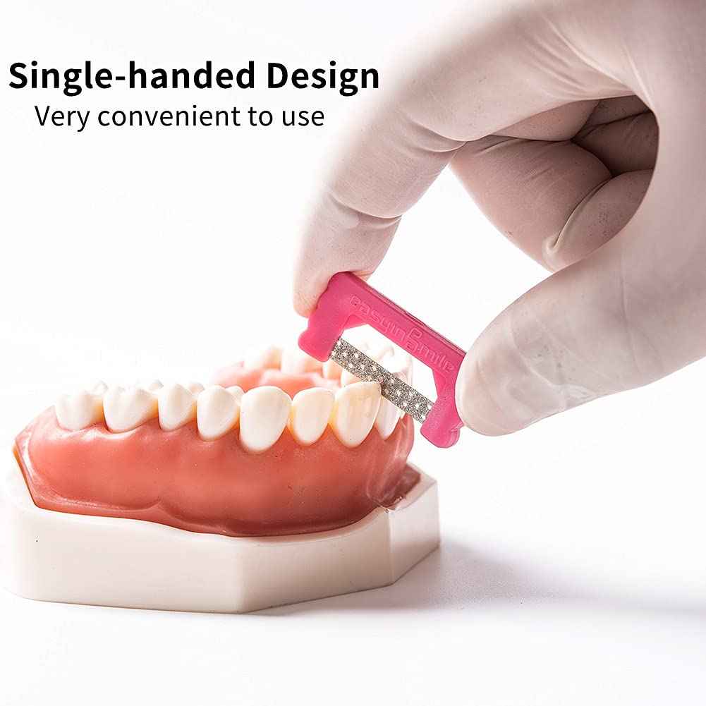 Easyinsmile Dental IPR Strip System 10PCS Orthodontic Interproximal Reduction Enamel Kits (B/Multi-Color)