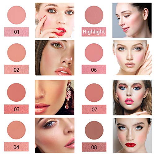 NewBang 8 Colors Blush Palette – Matte & Shimmer