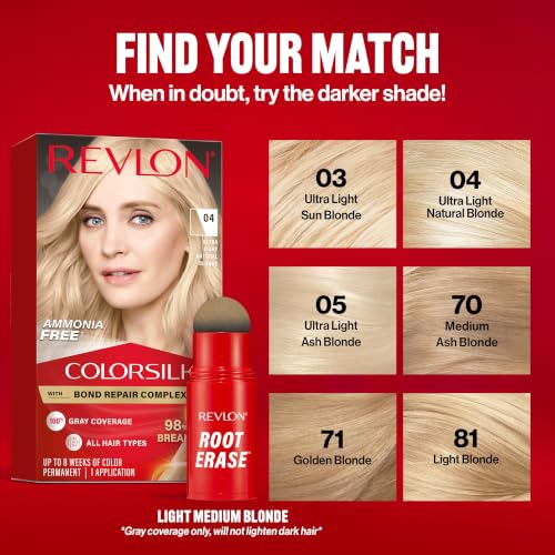 Revlon Root Erase Hair Concealer 0.1oz Light Medium Blonde - Root Touch Up