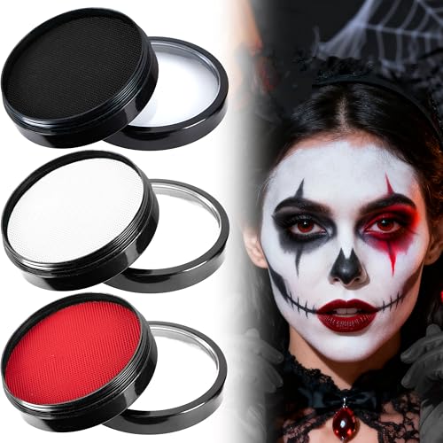 Halloween Face Paint Makeup Set - 3 Colors (1 Oz Each)