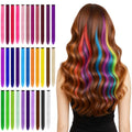 32 PCS Clip in Hair Extensions for Kids, 20 Inch Rainbow