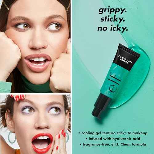 e.l.f. Power Grip Primer, Gel-Based & Hydrating Face Primer For Smoothing Skin & Gripping Makeup, Moisturizes & Primes, 0.811 Fl Oz (24 ml.)