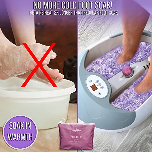 Lavender Jelly Pedicure Foot Soak Set (3 Pack) - Hydrating Spa Foot Gel