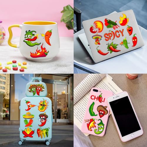 96 PCS Chili Peppers Pre-Cut Temporary Tattoos Birthday Party Decorations Favors Supplies Hot Spicy Mexican Cinco De Mayo Fiesta Chili Cook Off Blow Up Food Decor Stickers Gift School Prizes Rewards