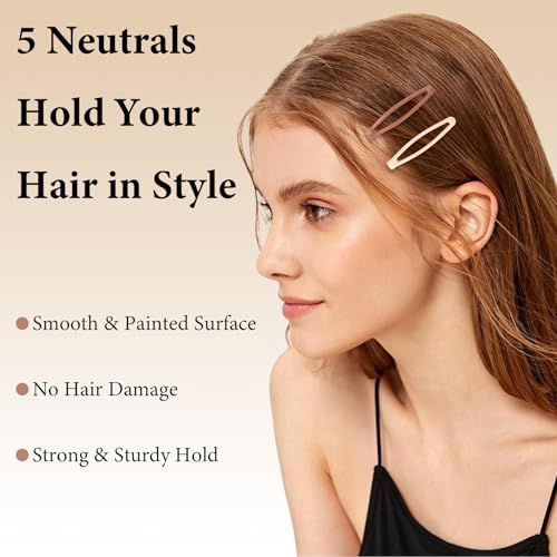 40Pcs Metal Hair Clips No Slip Barrettes for Women Girls Styling
