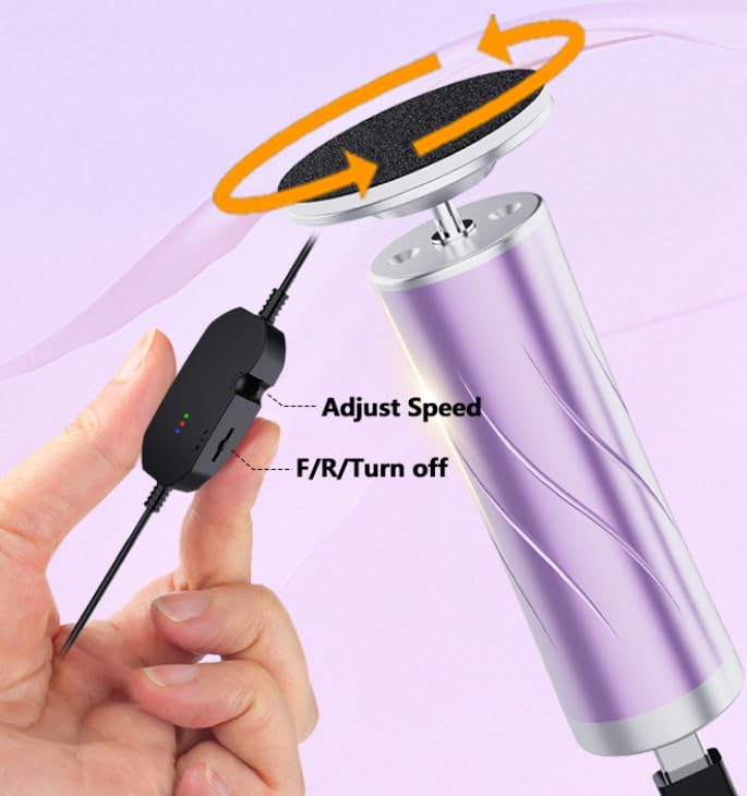 Electric Callus Remover with Dual Grinding Heads - USB Powered