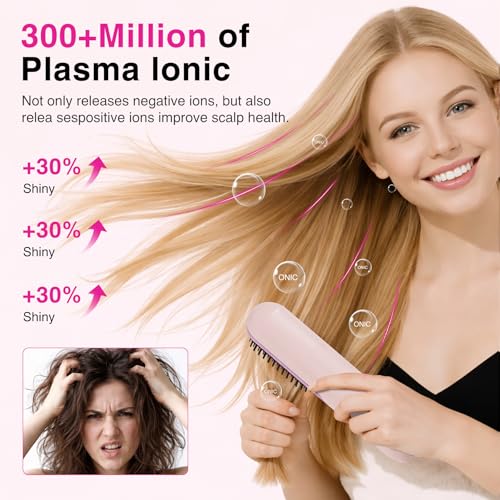 BUFAZO Go Brush Pro Cordless Hair Straightener Brush