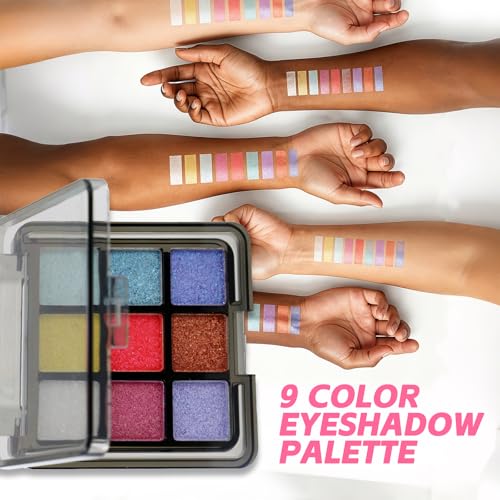 9-Color Chameleon Eyeshadow Palette – Multichrome Shimmer