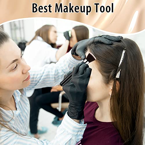 Baderke 20 Pcs Flat Top Foundation Brush Kabuki Cosmetics Synthetic Dense Face Blush Makeup Brush for Liquid, Cream, Powder, Blending, Buffing, Stippling Face Makeup Tools
