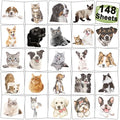148 PCS Dog & Cat Temporary Tattoos for Kids Party Favors