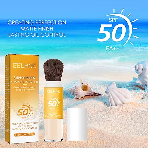 2Pcs Setting Powder, Translucent Natural Matte Finish,Oil Control Lightweight,Mineral Brush Powder,Natural Matte Finish,Long-lasting Brush Face Powder,Waterproof and Sweatproof Setting Powder (B, 2)