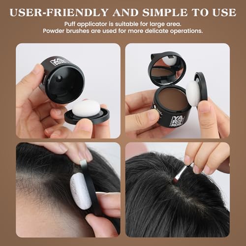 Dark Brown Hair Shadow Powder for Roots & Hairline