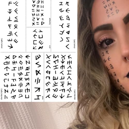 Mummy Halloween Temporary Tattoos | 3 Sheets Realistic Face Makeup