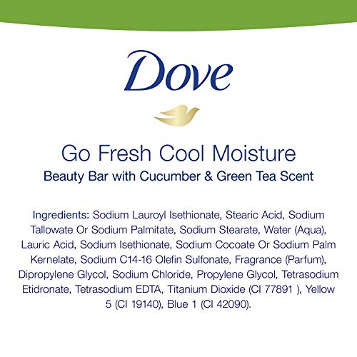 Dove More Moisturizing than Bar Soap, Cucumber and Green Tea Beauty Bar, 3.75 Ounce, 16 Count (Pack of 1)