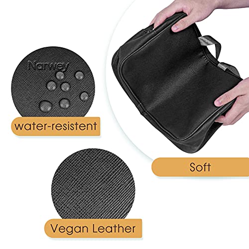 Large Black Toiletry Bag for Women - Travel Makeup Organizer