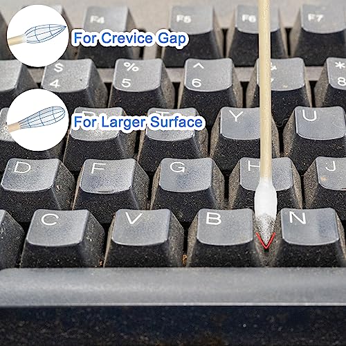 Eyxformula 6 Inch Cotton Swabs for Gun Cleaning - 200 Pcs