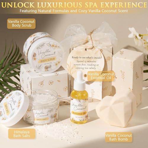 Spa Gifts for Women Teen Girl Gifts Trendy Stuff, Positive Affirmation Cards & Self Care Baskets Preserved Rose Flowers Set, Get Well Easter Birthday Mothers Day Gift for Mom Her Grandma Girls Friend