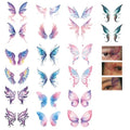 Glitter Butterfly Temporary Tattoos - 10 Sheet Waterproof Face Stickers