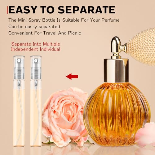 40 Pack Mini Refillable Glass Spray Bottles 10ml - Leak Proof Atomizers for Perfume & Essential Oils