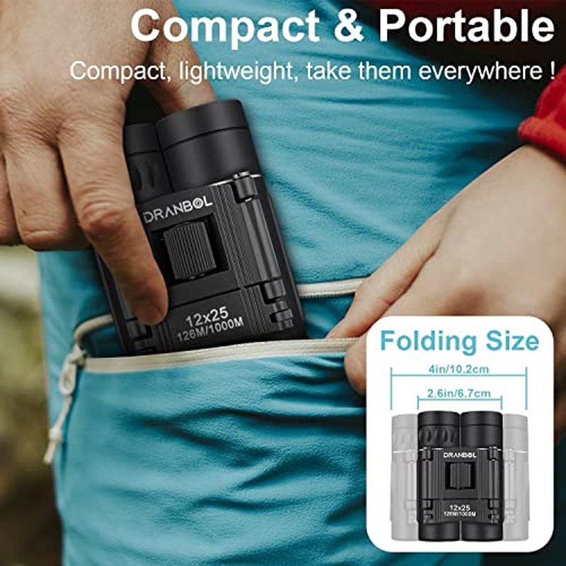 12X25 Compact Binoculars for Bird Watching & Concerts