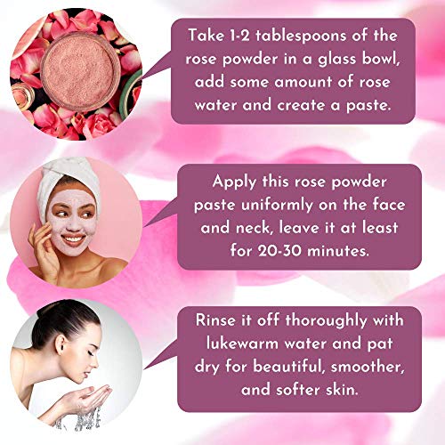 Rose Petal Powder 8 oz | Ideal for Face Packs & DIY Beauty Care | Make Tea, Smoothies or Lattes | Excellent Choice For Skin Care | by Yogi¡¯s Gift¢ç