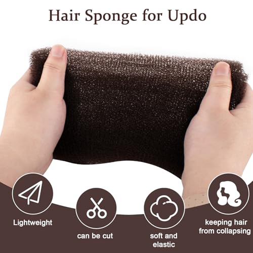 Hair Bumps Volume Set with 105 Clips & Comb - Dark Brown