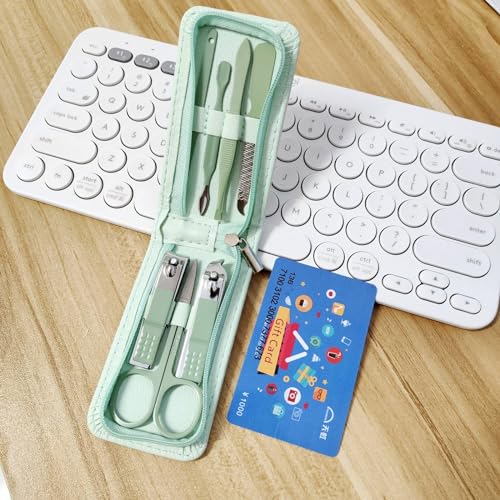 7-Piece Stainless Steel Manicure Set Travel Kit with Zipper