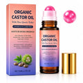 Organic Castor Oil with Rose Quartz Roller Ball
