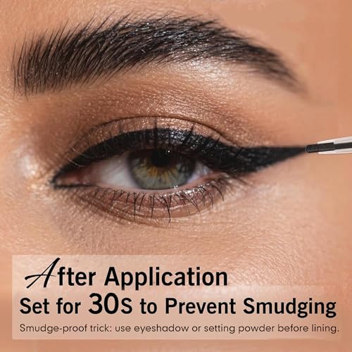 Black Gel Eyeliner Pencil Waterproof 24H Wear
