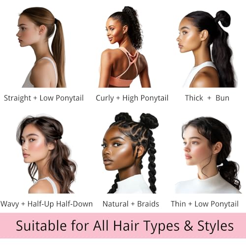 LuSeren Neutral Fabric Hair Ties - Soft Stretch Elastic Ponytail Holders for Women, 120 Pieces
