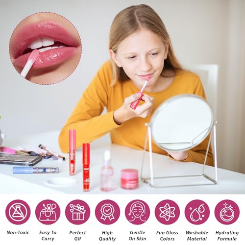 Yopela 12 Fruity Flavored Lip Gloss Set with Vitamin E