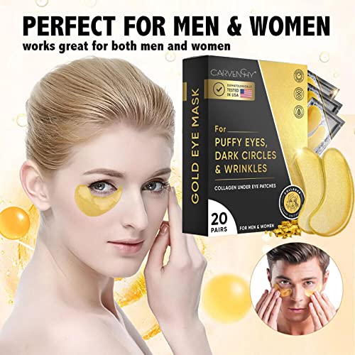 24 K Gold Eye Mask-20 pairs- Puffy Eyes and Dark Circles Treatment