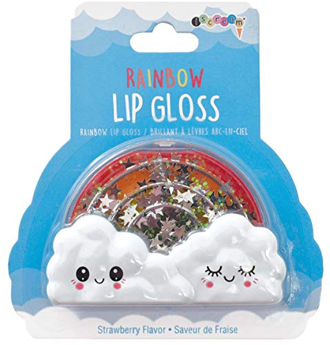 iscream Strawberry Scented Solid Lip Gloss with Glitter Star Case