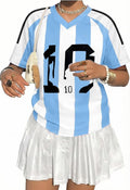 Argentina Soccer Cup 2026 Women's Oversized V-Neck Jersey
