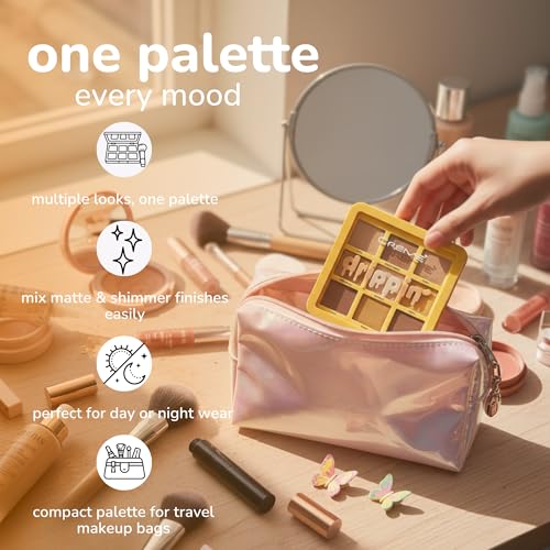 The Crème Shop 9-Color Eyeshadow Palette | Neutral Nude Brown