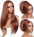 BrownBomb Glueless Layered Wig 24" Pre Plucked Lace Front