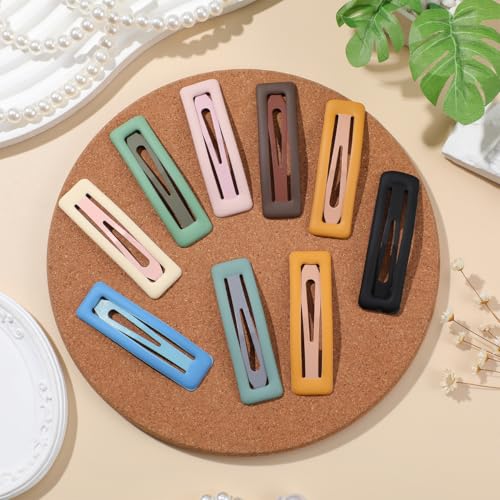 COHEALI 9-Count Snap Hair Clips for Girls - Colorful Barrettes