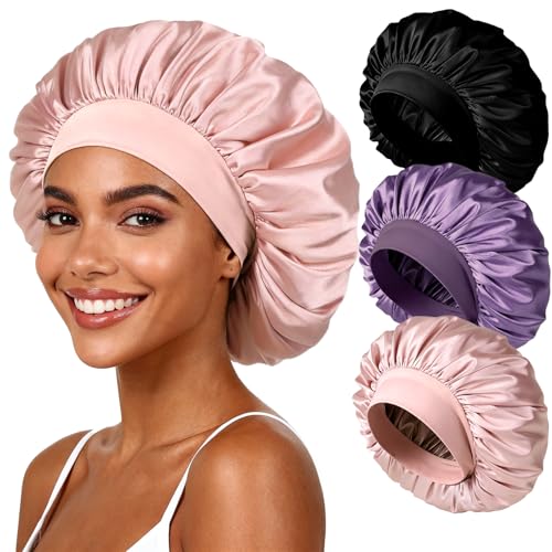 Yanideer Satin Bonnet for Sleeping – Double Layer Hair Bonnets