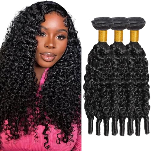 #1B Burmese Curly Human Hair Bundles - 3 Pack
