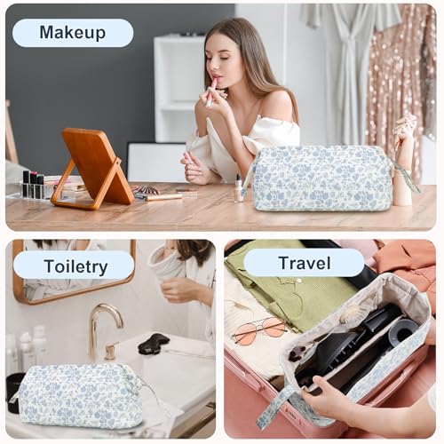 Quilted Hair Dryer Travel Bag with Organizer Pockets