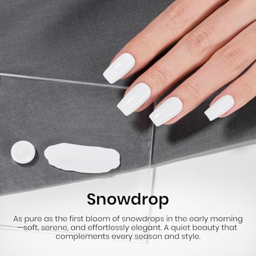 Beetles Snowdrop White Gel Nail Polish 15ml - Long-Lasting UV/LED Manicure