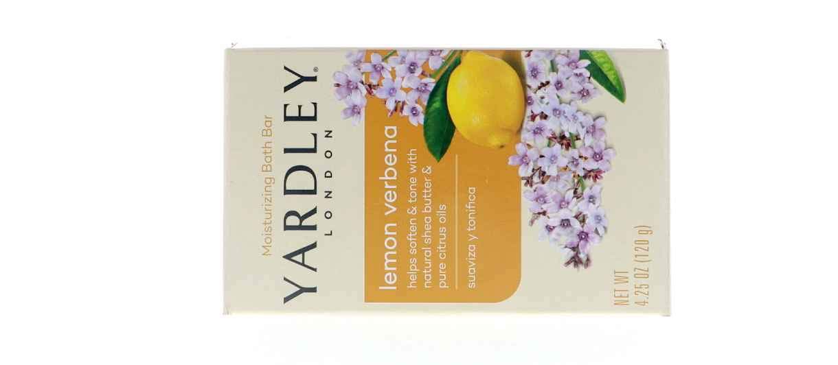 Yardley London Lemon Verbena with Shea Butter & Pure Citrus Oil Moisturizing Bar 4.25 ozr (Pack of 12)