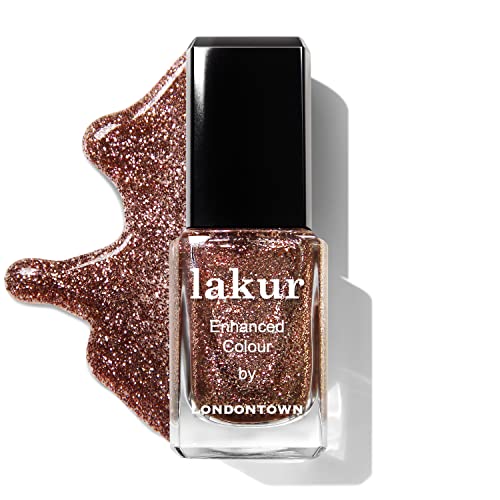 LONDONTOWN Lakur Nail Polish Rosé All Day – Nude & Brown shades, 0.4 fl oz, vegan, 21+ free