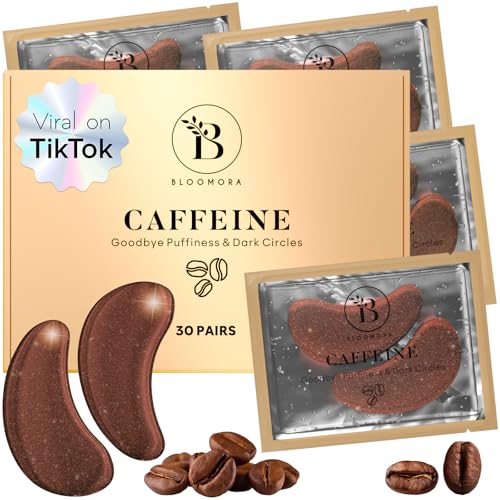 Caffeine Under Eye Patches (30 Pairs) - Dark Circles & Puffiness Care - Hydrating Caffeine Eye Mask