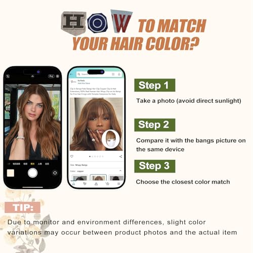Bangs Hair Clip Dark Brown Clip in Bangs 100% Human Remy Wispy Clip on Hair Extensions Fringe with Temples Hairpieces for Women