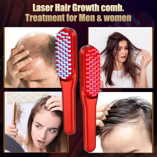 Laser Hair Growth Comb - Red Light Treatment for Men & Women