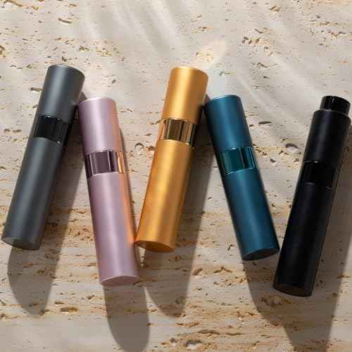 Perfume Atomizer Refillable Travel Bottle: Cologne Portable Sprayer for Men - Mini Spray Empty for Refill - 1oz Large Size Black