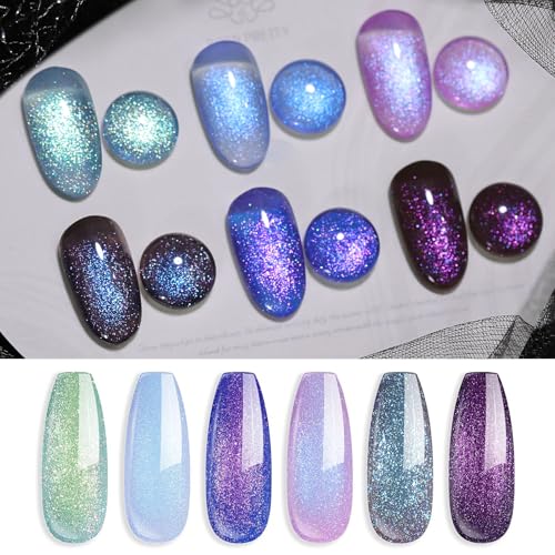 Born Pretty Chameleon Gel Nail Polish Set - 6 Colors, 7ml Each