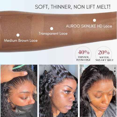 13x4 SKINLIKE Real HD Lace Frontal Only Water Wave Human Hair 20 IN, 12A Virgin 0.09mm Ultra-thin Invisible Swiss HD Lace Wet n Wavy Curly Ear to Ear Frontal Closure 13X4 Pre Plucked Single Knot