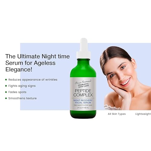 Pierre Freeman's Probiotic Skin Care Peptide Complex Night Recovery Facial Serum, 2 Fluid Ounce